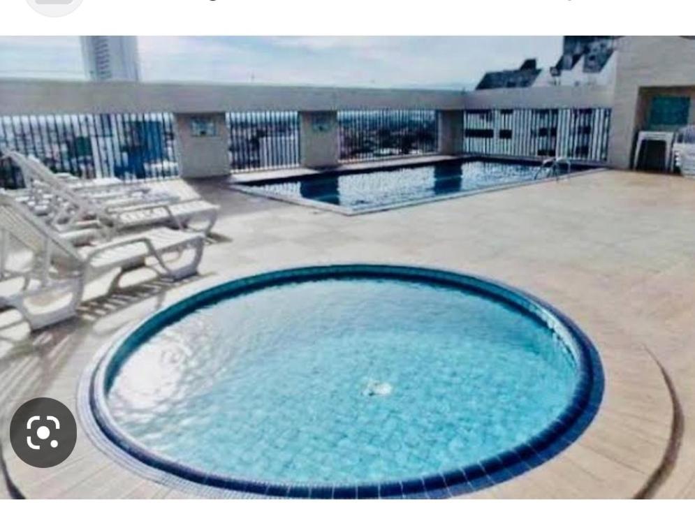 Apartamento tipo Flat Palladium Service São Vicente Exterior foto